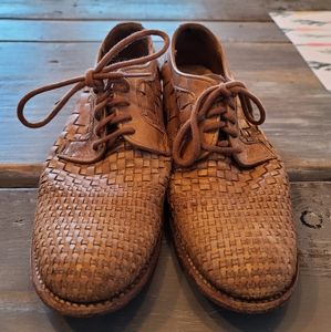 Frye Woven Leather Oxfords